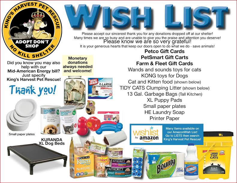 kings harvest wish list